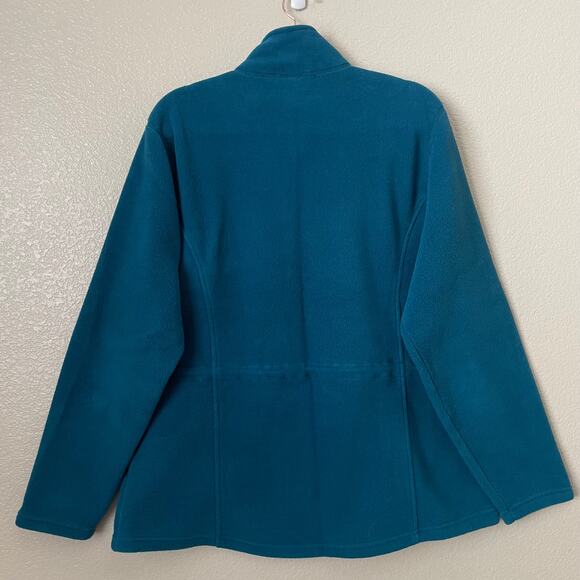 LL Bean Jacket Womens XL Blue Polartec Fleece Full Zip Pockets Outdoor Hiking - Picture 10 of 14